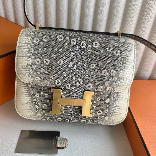 【エルメス HERMES】コンスタンス3 ミニ オンブレ (1B) リザード ゴールド金具 D刻印(100%手縫い)